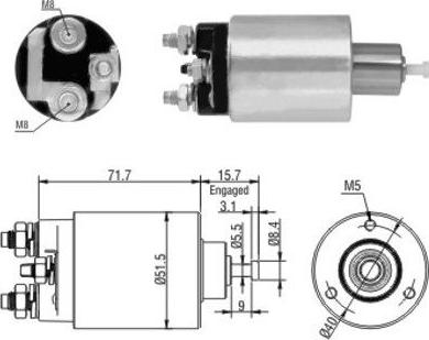 Meat & Doria 46182 - Тяговое реле, соленоид, стартер autospares.lv