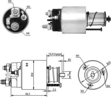 Meat & Doria 46139 - Тяговое реле, соленоид, стартер autospares.lv