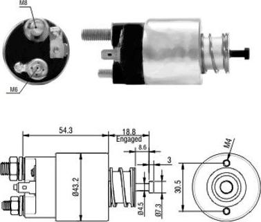 Meat & Doria 46135 - Тяговое реле, соленоид, стартер autospares.lv