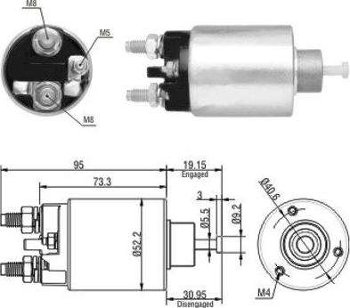 Meat & Doria 46133 - Тяговое реле, соленоид, стартер autospares.lv