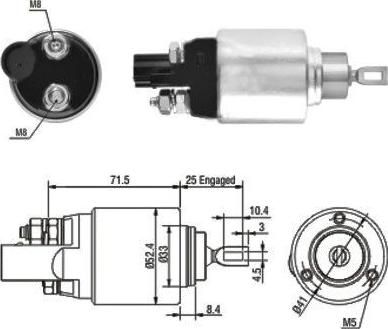 Meat & Doria 46132 - Тяговое реле, соленоид, стартер autospares.lv