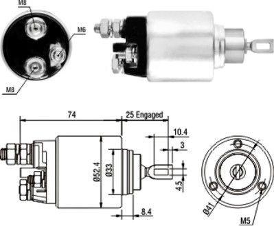 Meat & Doria 46129 - Тяговое реле, соленоид, стартер autospares.lv