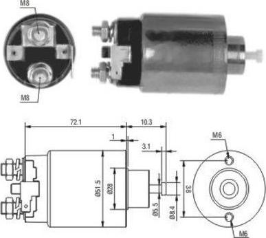 Meat & Doria 46179 - Тяговое реле, соленоид, стартер autospares.lv