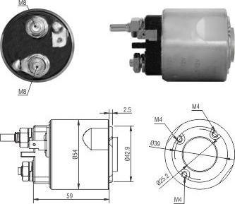 Meat & Doria 46310 - Тяговое реле, соленоид, стартер autospares.lv