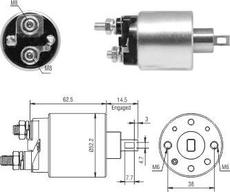 Meat & Doria 46292 - Тяговое реле, соленоид, стартер autospares.lv