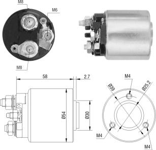 Meat & Doria 46212 - Тяговое реле, соленоид, стартер autospares.lv