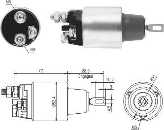 Meat & Doria 46286 - Тяговое реле, соленоид, стартер autospares.lv