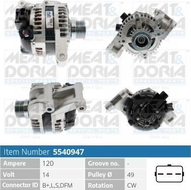 Meat & Doria 5540947 - Генератор autospares.lv