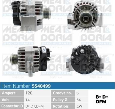 Meat & Doria 5540499 - Генератор autospares.lv