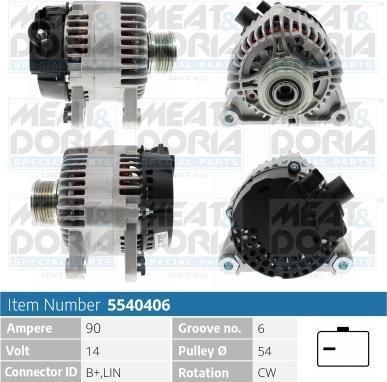 Meat & Doria 5540406 - Генератор autospares.lv