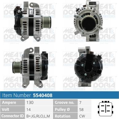 Meat & Doria 5540408 - Генератор autospares.lv