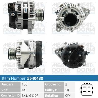 Meat & Doria 5540430 - Генератор autospares.lv