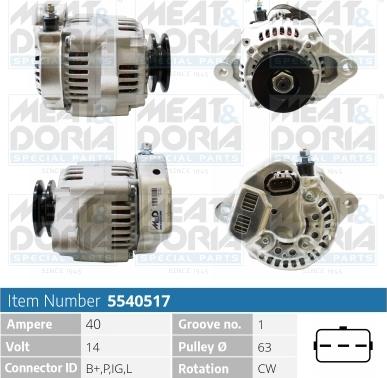 Meat & Doria 5540517 - Генератор autospares.lv