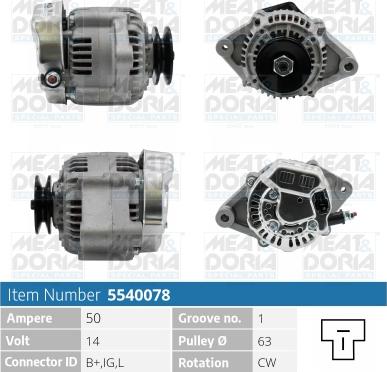 Meat & Doria 5540078 - Генератор autospares.lv