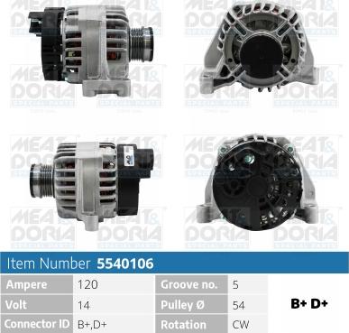 Meat & Doria 5540106 - Генератор autospares.lv