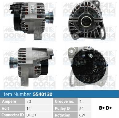 Meat & Doria 5540130 - Генератор autospares.lv