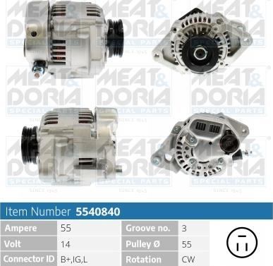 Meat & Doria 5540840 - Генератор autospares.lv