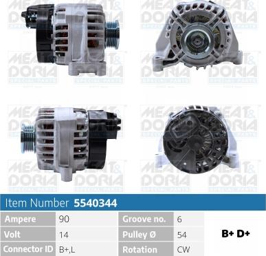 Meat & Doria 5540344 - Генератор autospares.lv