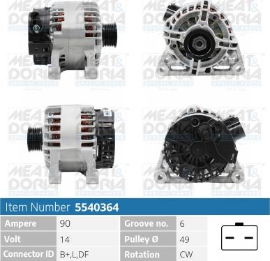 Meat & Doria 5540364 - Генератор autospares.lv