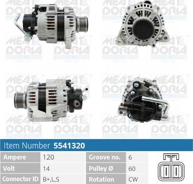 Meat & Doria 5541320 - Генератор autospares.lv