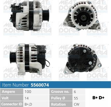 Meat & Doria 5560074 - Генератор autospares.lv