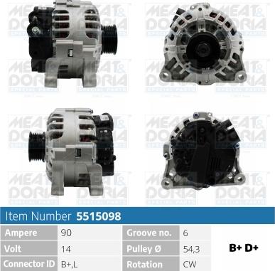 Meat & Doria 5515098 - Генератор autospares.lv