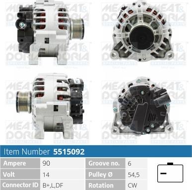 Meat & Doria 5515092 - Генератор autospares.lv