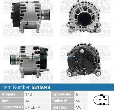 Meat & Doria 5515043 - Генератор autospares.lv