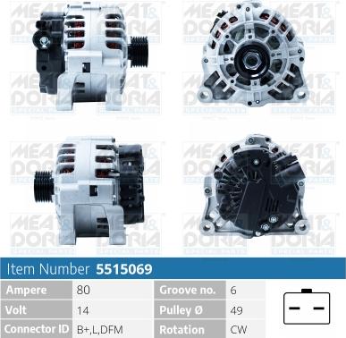 Meat & Doria 5515069 - Генератор autospares.lv