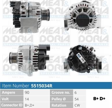 Meat & Doria 5515034R - Генератор autospares.lv