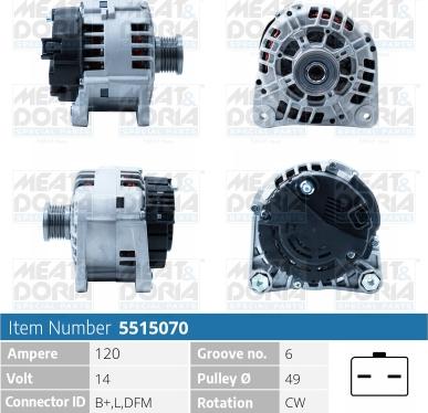 Meat & Doria 5515070 - Генератор autospares.lv