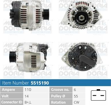 Meat & Doria 5515190 - Генератор autospares.lv