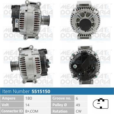 Meat & Doria 5515150 - Генератор autospares.lv