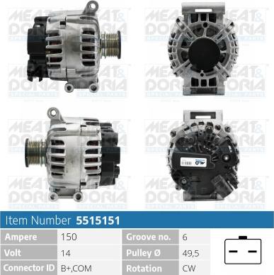 Meat & Doria 5515151 - Генератор autospares.lv