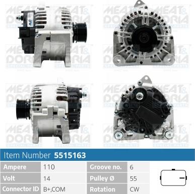 Meat & Doria 5515163P - Генератор autospares.lv