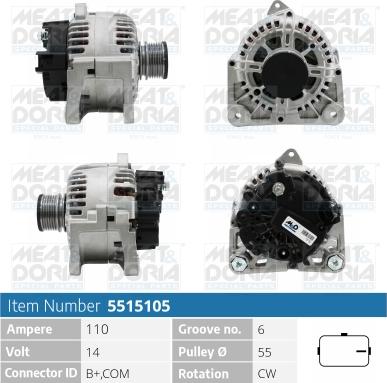 Meat & Doria 5515105 - Генератор autospares.lv