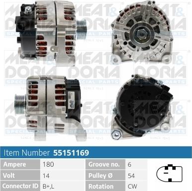 Meat & Doria 55151169 - Генератор autospares.lv