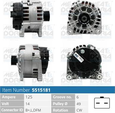 Meat & Doria 5515181 - Генератор autospares.lv