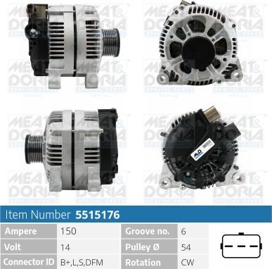 Meat & Doria 5515176 - Генератор autospares.lv