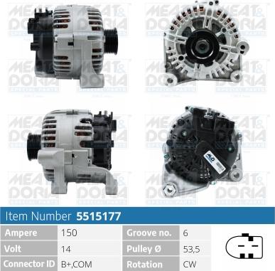 Meat & Doria 5515177 - Генератор autospares.lv