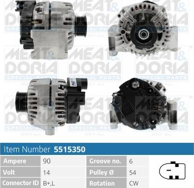 Meat & Doria 5515350 - Генератор autospares.lv