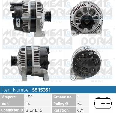 Meat & Doria 5515351 - Генератор autospares.lv