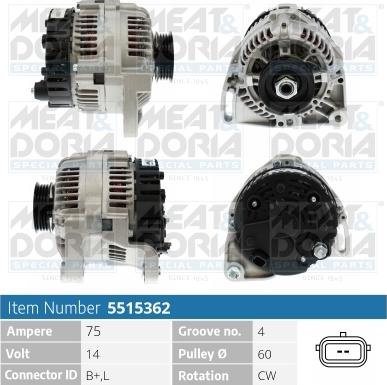 Meat & Doria 5515362 - Генератор autospares.lv