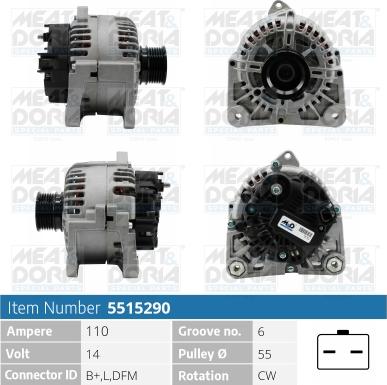 Meat & Doria 5515290 - Генератор autospares.lv