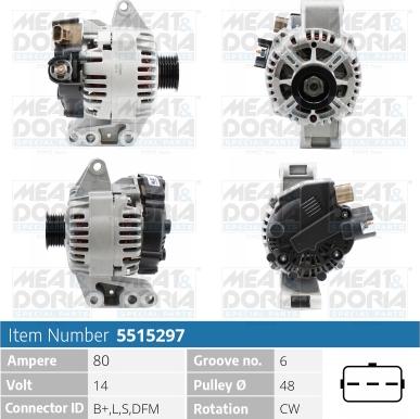 Meat & Doria 5515297 - Генератор autospares.lv