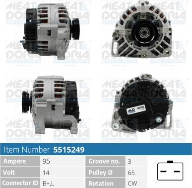 Meat & Doria 5515249 - Генератор autospares.lv