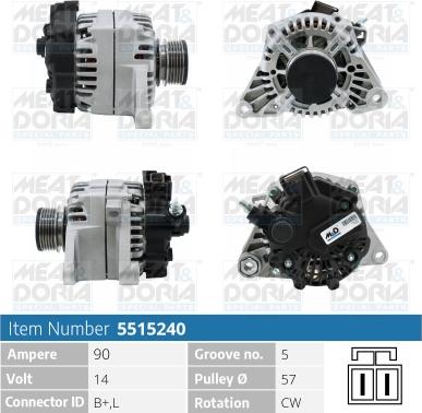 Meat & Doria 5515240 - Генератор autospares.lv