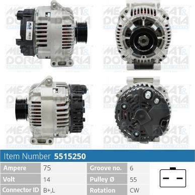 Meat & Doria 5515250 - Генератор autospares.lv