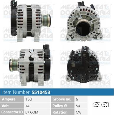 Meat & Doria 5510453 - Генератор autospares.lv