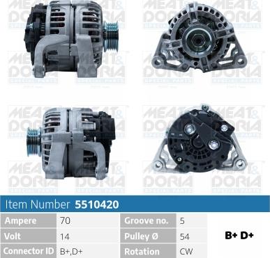 Meat & Doria 5510420 - Генератор autospares.lv